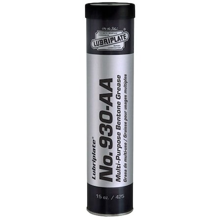 Lubriplate Bentone Grease; Bearing; Cartridge; Semi Solid; Plain and Anti Friction Bearing; Off White; 14.5 Oz NO.930-AA 14.5OZ CART ; L0096-098